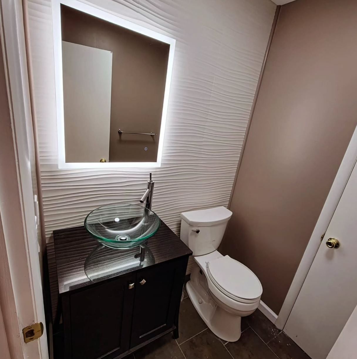 Finished bathroom renovation by MeyMax Construction LLC